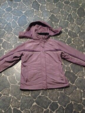 L.L Bean women's 2 in 1 waterproof hravy ski jacket size M purple VINTAGE